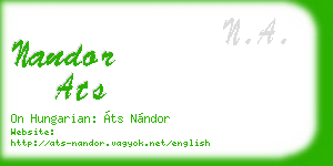 nandor ats business card