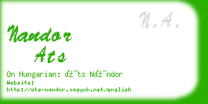 nandor ats business card